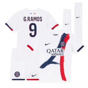 Paris Saint-Germain Goncalo Ramos #9 Borta Kläder Barn 2024-25 Kortärmad (+ Korta byxor)